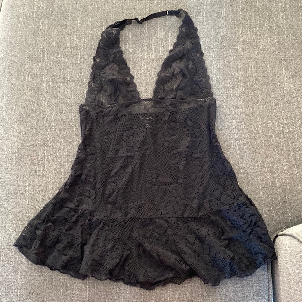 VS Lace Lingerie Halter Top